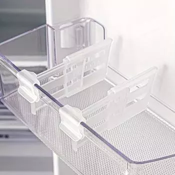 8 шт., зажимы для перегородок домашнего холодильника, регулируемые защелкивающиеся ящики для хранения, зажимы для сетки, телескопические перегородки 8pcs