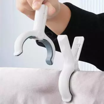 8 шт. зажимы для подвешивания одежды, нескользящие, большая ручка, гладкие края, ветрозащитный, размер, сильный коготь синий