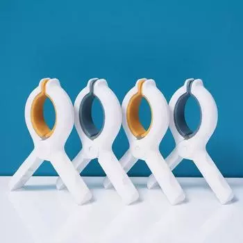 8 шт. Зажимы для подвешивания одежды Ветрозащитный нескользящий захват Гладкие края Большой размер Прочный коготь Фиксаторы для сушки полотенец Утолщенные домашние носочки для проветривания Держатели для пляжных полотенец синий