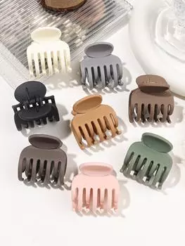 8 шт. Зажимы для волос с двойным рядом зубцов, маленькие зажимы-крабики для тонких волос, 1,7 средние матовые нескользящие аксессуары для коротких волос для женщин и девушек