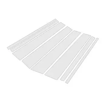 8 шт. Зеркальный эффект Накладка на среднюю стойку двери автомобиля, на центральную стойку окна BC, для Toyota Land Cruiser J300 2022-2024