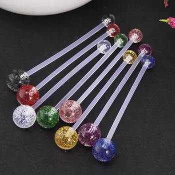 8 шт. женские прозрачные акриловые шарики для украшения живота