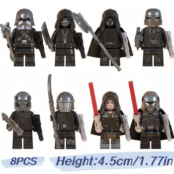 8 шт. Звездные войны Рыцари Рена Мини-фигурка Кукла Строительные блоки Сделай сам Детская игрушка Подарок