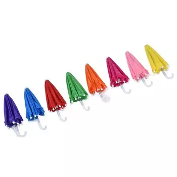 8 штук Милая кукла игрушка Миниатюрный зонтик Зонт Кукла Аксессуары Украшения Куклы Игровые аксессуары День рождения Фотография Память Представление