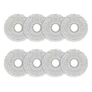 8 штук Насадки из микрофибры для швабры Тряпки Аксессуары для пылесосов Запасная часть для робота-подметальщика Тряпки для швабры Материал из микрофибры
