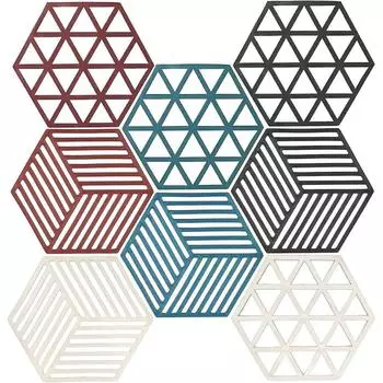 8 силиконовых подставок, термозащитный коврик от ожогов, нескользящая силиконовая подставка для миски Heilwiy, ложки для посуды 8pcs