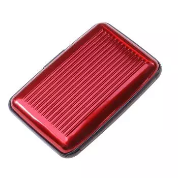 8 слотов RFID держатель для кредитных карт протектор алюминиевый металлический кошелек для кредитных карт держатель для визитных карточек для мужчин и женщин Подарочная коробка красный