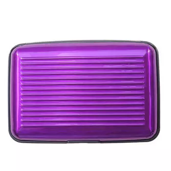 8 слотов RFID держатель для кредитных карт протектор алюминиевый металлический кошелек для кредитных карт держатель для визитных карточек для мужчин и женщин Подарочная коробка красный