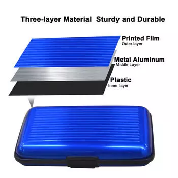 8 слотов RFID держатель для кредитных карт протектор алюминиевый металлический кошелек для кредитных карт держатель для визитных карточек для мужчин и женщин Подарочная коробка красный