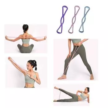 8 слов эспандер для груди сопротивление резиновый эластичный мышечный TPR упражнения тренировка трубка напряжение спортивные упражнения йога эспандер