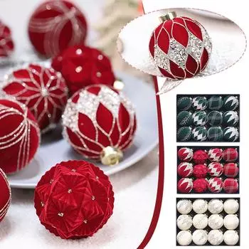 8 см/12 шт. Рождественские шары, украшения для рождественской елки, аксессуары для дома Navidad, подвеска на Рождество B9I4 White-12pcs