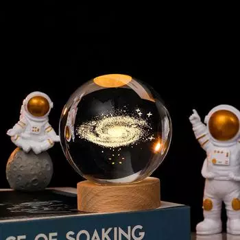 8 см 3D хрустальный шар хрустальная планета ночник лазерная гравировка солнечная система глобус астрономия подарок на день рождения украшение для домашнего стола