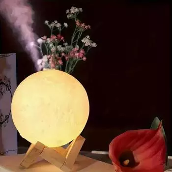 8 см DIY Планета Лампа Луна Галактика Ночной Светильник Художественная Живопись Граффити Подарок На День Рождения Спальня Гостиная Украшения (С подставкой)