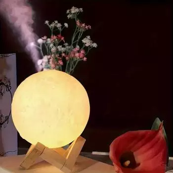 8 см DIY Планета Лампа Луна Галактика Ночной Светильник Художественная Живопись Граффити Подарок На День Рождения Спальня Гостиная Украшения (С подставкой)