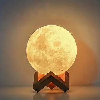 8 см DIY Планета Лампа Луна Галактика Ночной Светильник Художественная Живопись Граффити Подарок На День Рождения Спальня Гостиная Украшения (С подставкой)