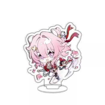 8 см Игра Honkai Star Rail Бутхилл Джейд Цзяо Цю Март 7-го Юньли Косплей Акриловая фигурка Подставка Модель Тарелка Декор для стола Знак 80mm