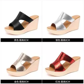 8 см летние женские тапочки новые модные женские туфли на танкетке на платформе дизайнерские босоножки на высоком каблуке открытые туфли с открытым носком рыбий рот мюли 35 чёрный