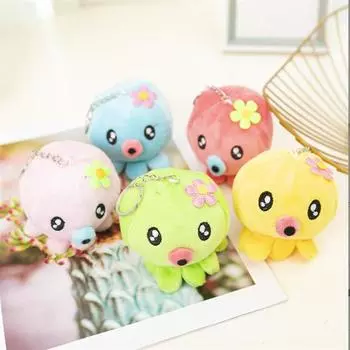 8 см милый осьминог плюшевая игрушка подвеска морское животное мягкая кукла маленький подарок для мальчиков и девочек 8CM