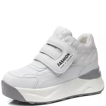 8 см натуральная кожа женская повседневная обувь массивные кроссовки на платформе танкетке женская зимняя обувь весна осень удобные женские 34 белый