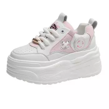 8 см парусиновые джинсовые туфли на танкетке с толстыми кроссовками, повседневные удобные высококачественные весенние туфли для скейтбординга, осенние вулканизированные туфли 35