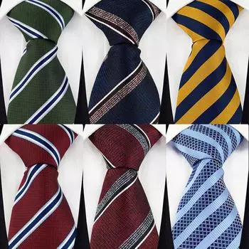 8 см профессиональный галстук, полосатый деловой модный мужской галстук для рубашки