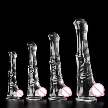 8 см толстый кристалл прозрачный конский член дилдо пенис животные дилдо унисекс устройство для мастурбации секс-продукт S