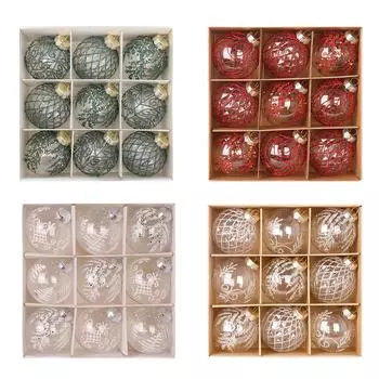 8 см в диаметре елочные шары украшения PET рождественские украшения красный