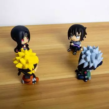 8 см высота Наруто фигурка Учиха Саске, Итачи, Наруто, Какаши Q-версия модель автомобиля декоративное украшение подарок