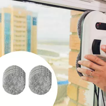 8 сменных подушечек для робота-мойщика окон, многоразовая подушечка серый