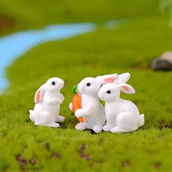 8 стилей Сказочный сад кролик бонсай пасхальное украшение фигурка животного заяц миниатюрный кролик украшение 1