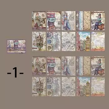 8 стилей, винтажная открытка для сообщений, креативная европейская красота, материал для ручного счета, украшения, канцелярские открытки