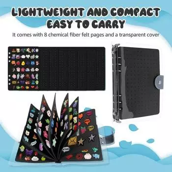 8 страниц съемная книга для хранения штифтов большой емкости значок органайзер DIY многоцветные многофункциональные аксессуары