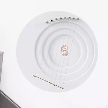 8-струнная лирическая арфа Классическая лунная арфа Уникальный художественный инструмент Дерево white