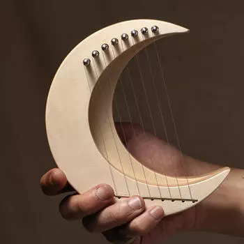 8-струнная лирическая арфы с деревянной подставкой, аксессуары для инструментов, уникальные профессиональные