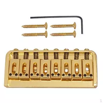 8 струнный седло фиксированного типа бридж для электрогитары части с винтами гаечный ключ чёрный