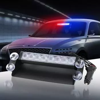 8 светодиодных стробоскопов для автомобиля 12 В аварийные сигнальные лампы предупреждающая сигнальная лампа 8 светодиодных сигнальных ламп для автомобиля