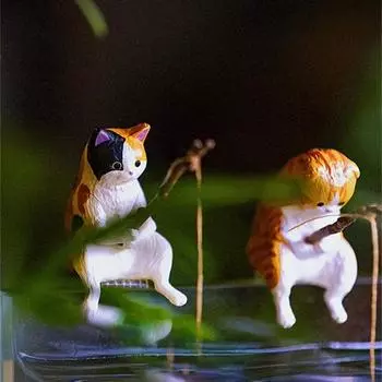 8 типов DIY Рыбалка Кошка украшения для аквариума ландшафтный дизайн креативные украшения дома аксессуары товары для домашних животных