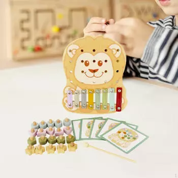 8-тональный цветной ксилофон с колотушкой, координация движений, ударный инструмент, глокеншпиль