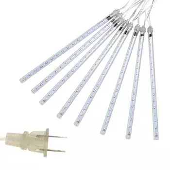 8 трубок 30 см падающий дождь огни рождественские гирлянды вечеринка падающий дождь огни no2eu plug