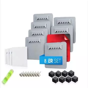 8 упаковок самоклеящихся вешалок для зеркальной рамы, крючок 40x40 мм, металлические вешалки, самоклеящаяся пластина для подвешивания картин для домашнего офиса, декоративных принадлежностей