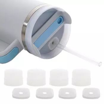 8 упаковок силиконовых пробок, защищающих от проливания, совместимых со стаканом Stanley 40 унций/стаканом 30 унций Anti Water Cu S4W8 white-8pack