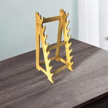 8-уровневая подставка для игры в меч для любителей аниме, настольная полка из цельного дерева, портативный дисплей премиум-класса