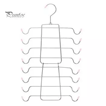 8-уровневая вешалка для бюстгальтера, экономящая место, бесследный легкий доступ, многофункциональный органайзер для шкафа, подвесное решение для хранения абрикосовый