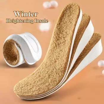 № 8, увеличивающие высоту стельки для ног, зимние плюшевые теплые стельки для обуви, вкладыши для зимней обуви Martin, утепленная подошва для мужчин и женщин 35-36 коричневый