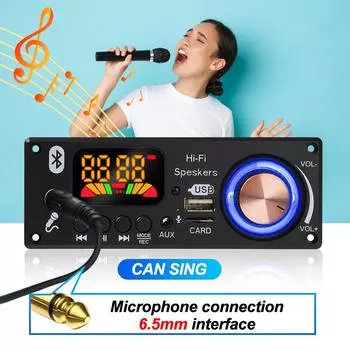 8 В-24 В Bluetooth V5.0 Mp3 декодер плата TF FM радио модуль беспроводной аудио приемник с микрофоном для громкой связи запись звонков