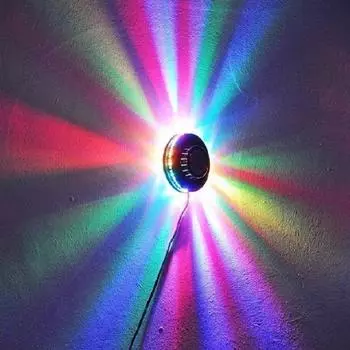 8 Вт Мини Диско Лампа 48LED RGB Домашняя Вечеринка Дискотека Огни Сценическая Подсветка Настенный Декор Вспышки Лазерный Цветной Луч Музыкальная Лампа чёрный