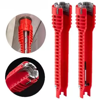 8 в 1/5 в 1, ключ для лотка, смеситель для раковины, сантехнические инструменты, гаечный ключ 8 в 1, многофункциональный английский ключ, ремонтный сантехнический ключ, инструмент Red 5 in 1