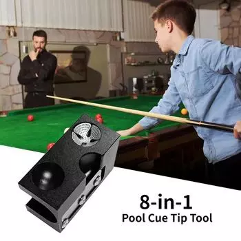 8 в 1 алюминиевый инструмент для ремонта наконечника кия для пула инструмент для придания формы наконечнику кия золотой