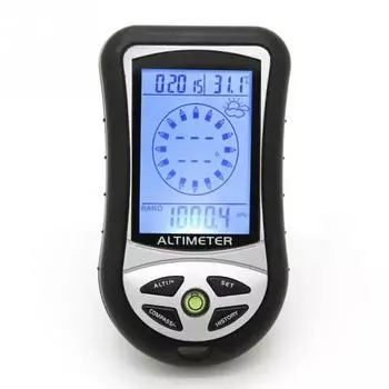 8 в 1 цифровой ЖК-альтиметр барометр термо температура календарь часы электронный датчик пеленга барометрический датчик
