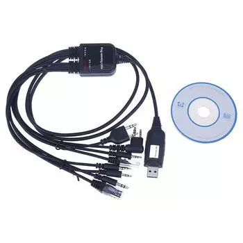 8 в 1 компьютерный USB-кабель для программирования для портативной автомобильной рации